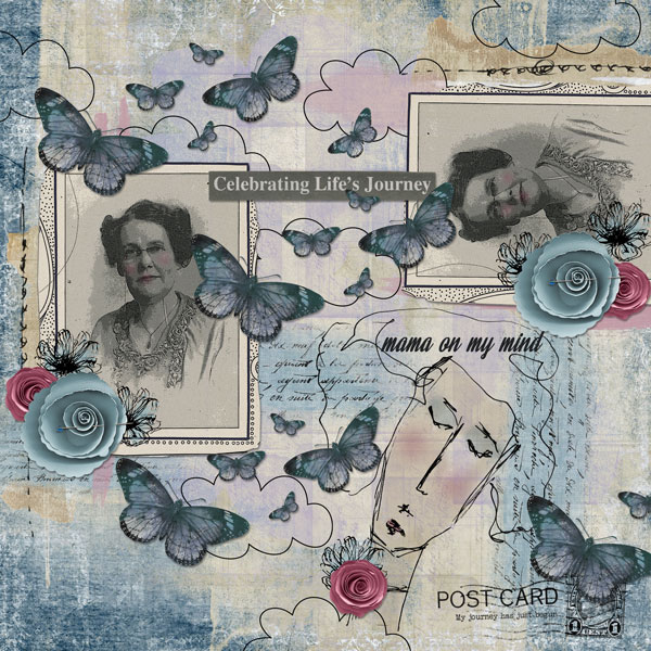 Age is Just a Number Digital Scrapbook by Vicki Robinson sample layout by Beth