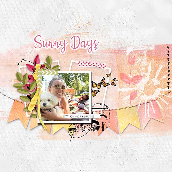 Artful Memories Summer by Vicki Robinson. Digital scrapbook layout 3 by Jana