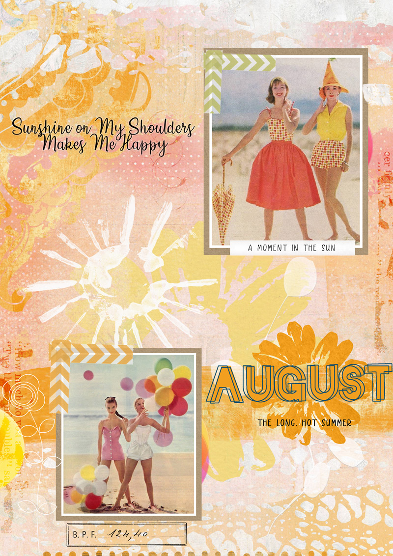 Artful Memories Summer by Vicki Robinson. Digital scrapbook layout by Marijke