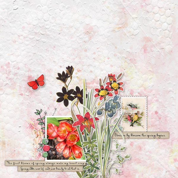 Spring Bundle by Vicki Robinson Designs Layout 02 by Anke