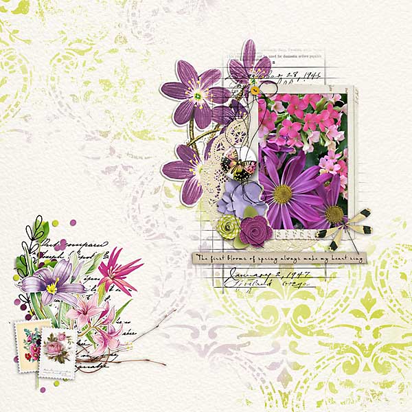 Spring Bundle by Vicki Robinson Designs Layout 01 by Jana