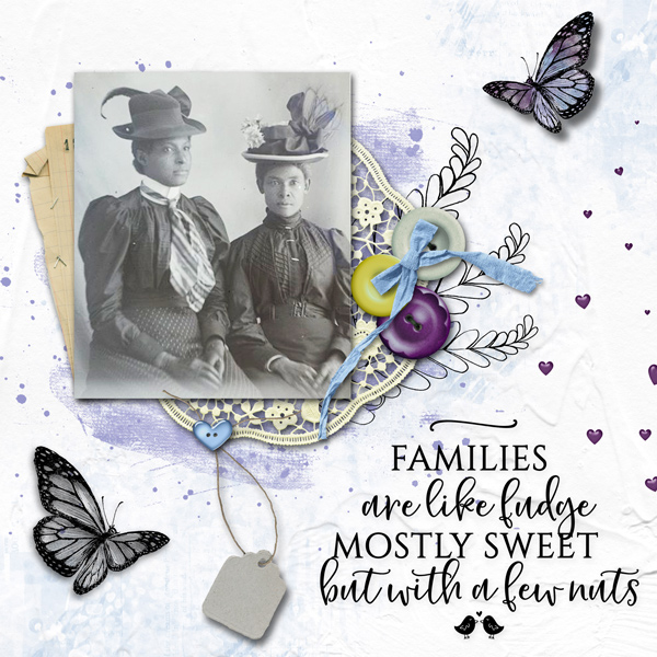 Family Stories Digital Scrapbook Layout 01 by cherylindesigns