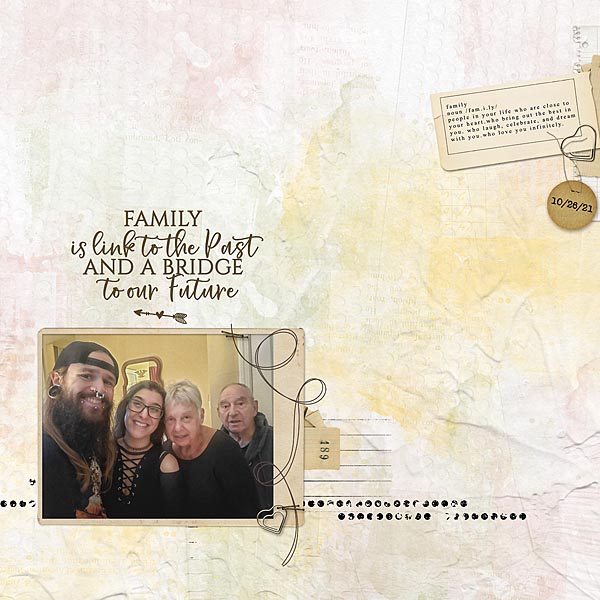Family Stories Digital Scrapbook Layout 01 by faerywings