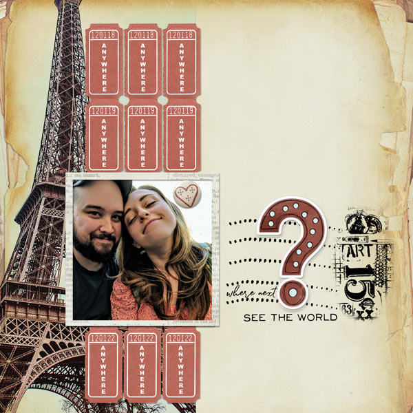 Ticket to Anywhere Digital Scrapbook Layout 01 by beth