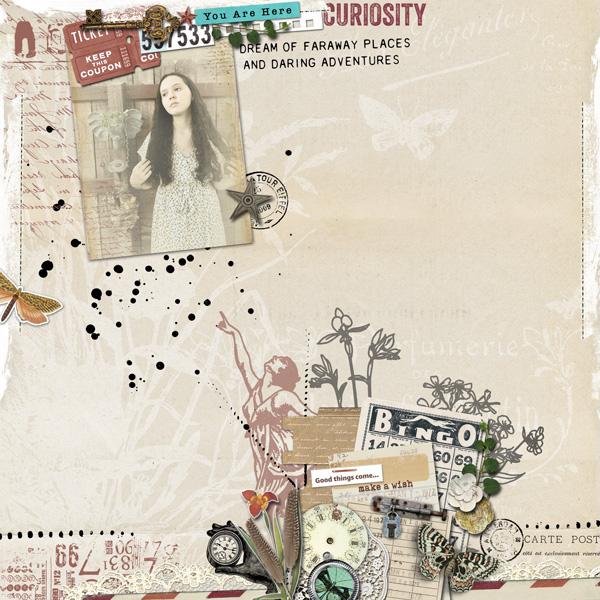 Ticket to Anywhere Digital Scrapbook Layout 01 by caro