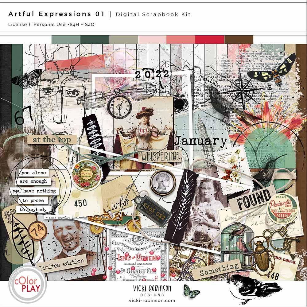Artful Expressions 01 Kit by Vicki Robinson 