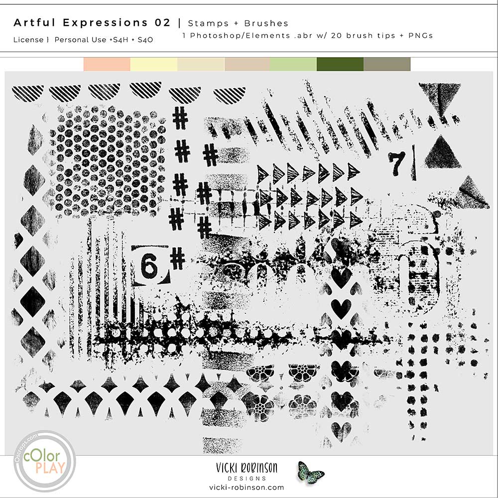 Artful Expressions 02 Stamps by Vicki Robinson