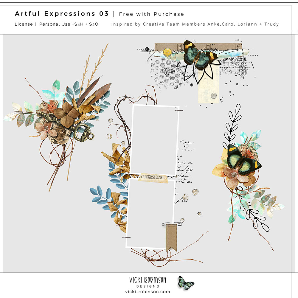 Artful Expressions 03 by Vicki Robinson Free with Purchase of Collection or Kit
