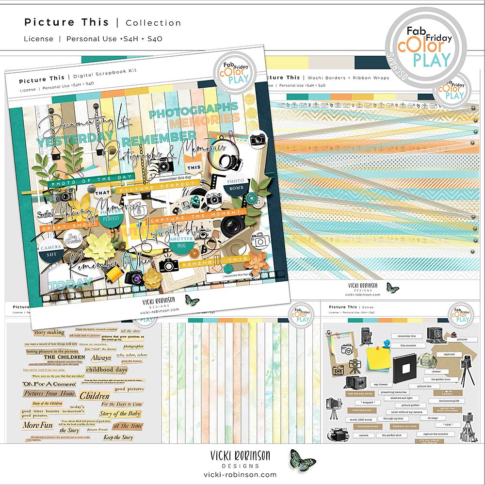 Picture This Digital Scrapbook Collection Preview by Vicki Robinson