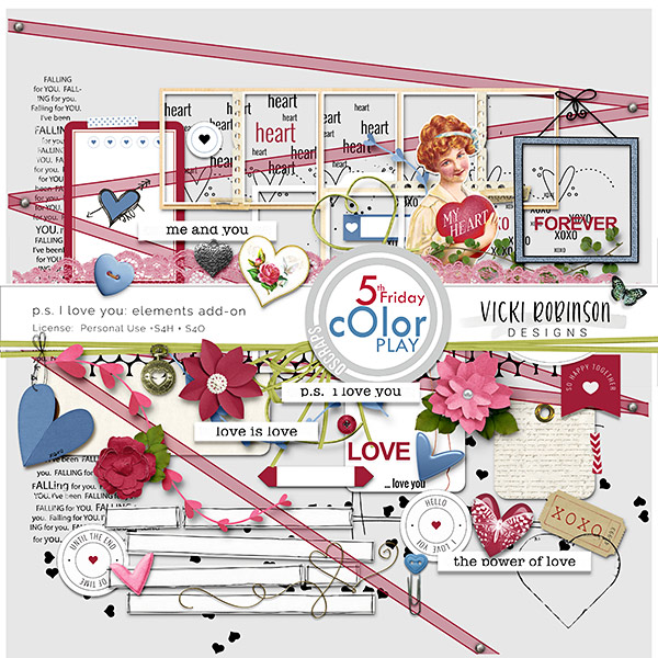 Digital Scrapbook Elements, Put A Little Love In It Stamps, Vicki  Robinson