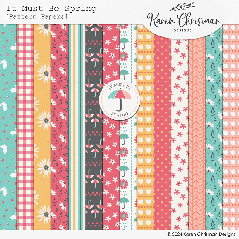 It Must Be Spring  Pattern Papers by Karen Chrisman