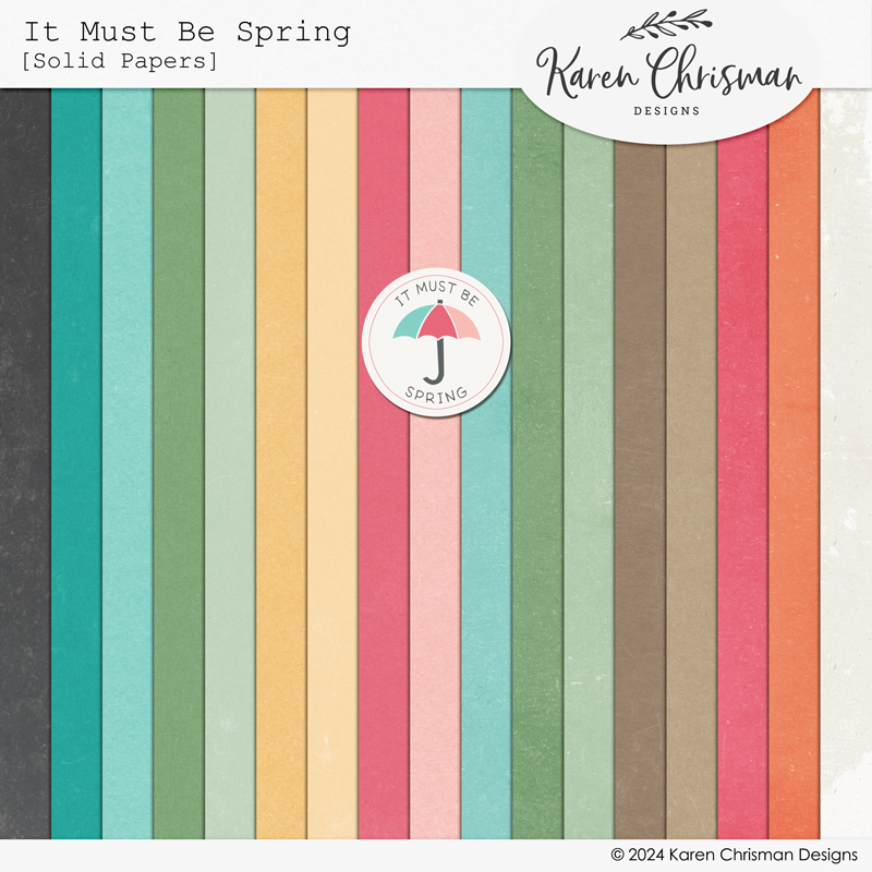 It Must Be Spring Solid Papers by Karen Chrisman