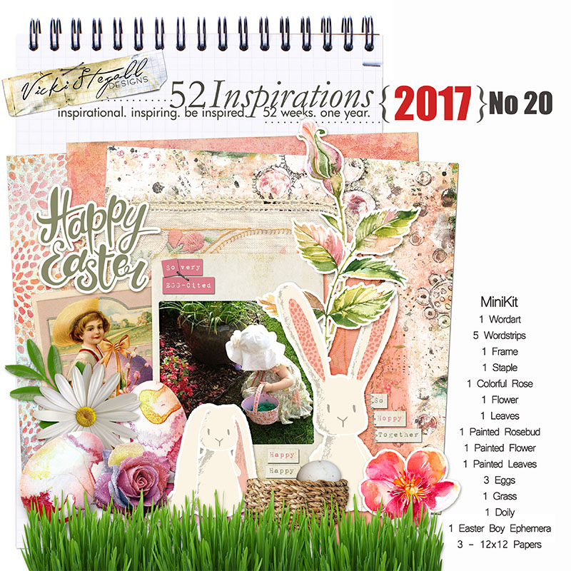 52 Inspirations 2017 No 20 Easter Mini Kit by Vicki Stegall