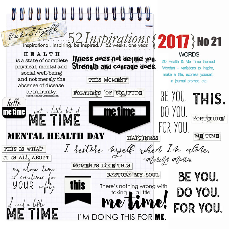 52 Inspirations 2017 No 21 Health Word Art by Vicki Stegall