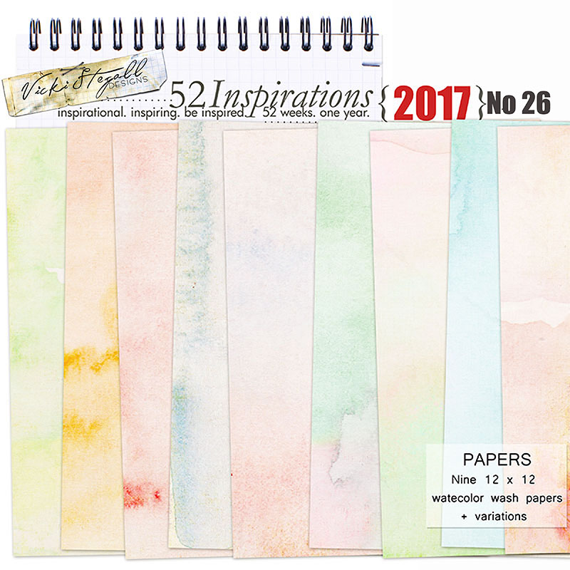 52 Inspirations 2017 No 26 Watercolor Papers by Vicki Stegall