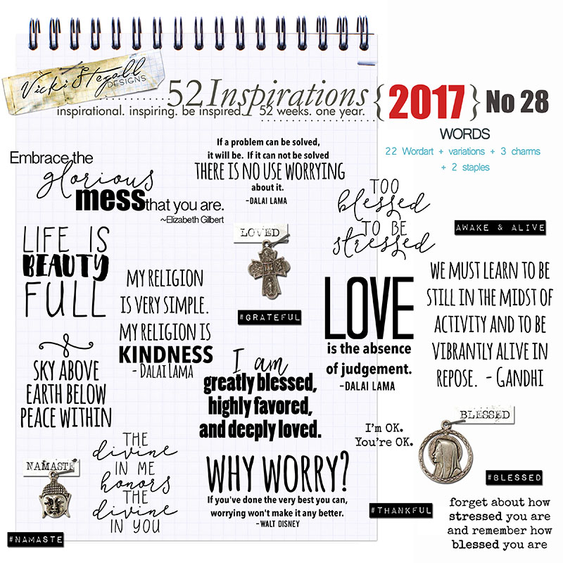 52 Inspirations 2017 No 28 Life Inspiration Word Art by Vicki Stegall