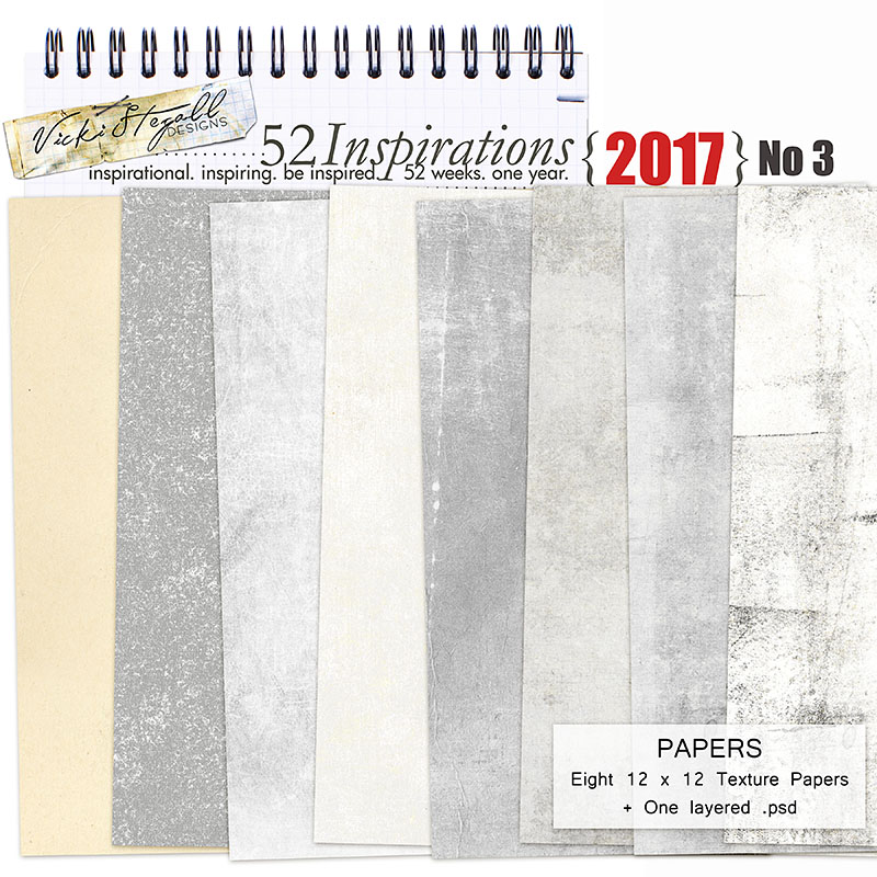 52 Inspirations 2017 No 03 Texture Papers by Vicki Stegall