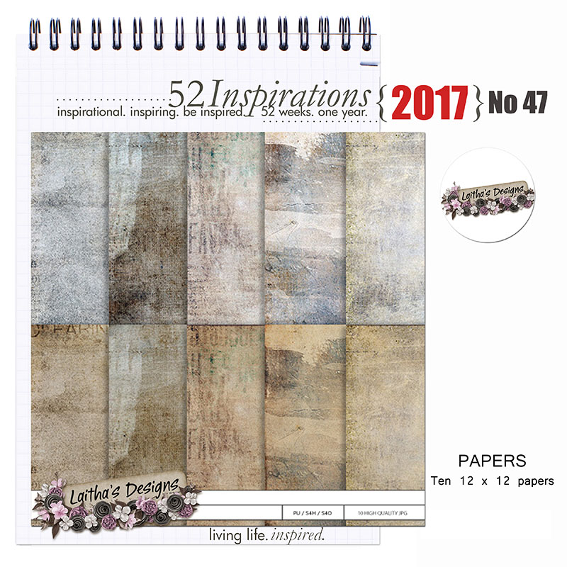 52 Inspirations 2017 No 47 Grunge Papers by Laitha