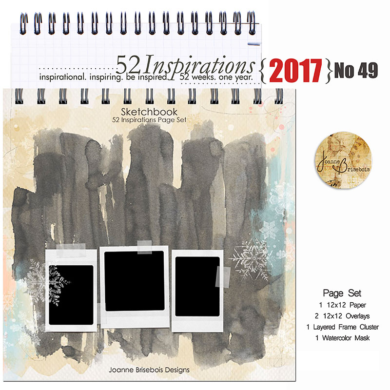 52 Inspirations 2017 No 49 Sketchbook Page Set by Joanne Brisebois