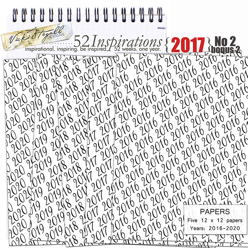 52 Inspirations 2017 No 02 Bonus Backgrounds 02 by Vicki Stegall