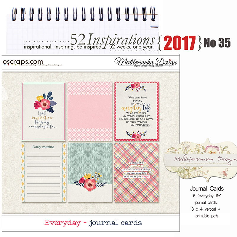 52 Inspirations 2017 No 35 Everyday Journal Cards by Mediterranka