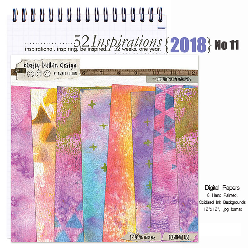 52 Inspirations 2018 No 11 - Oxidized Ink Backgrounds