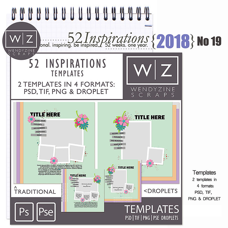 digital scrapbook template