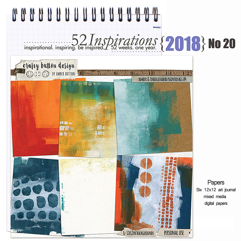 52 Inspirations 2018 No 20- Amber and Indigo Backgrounds