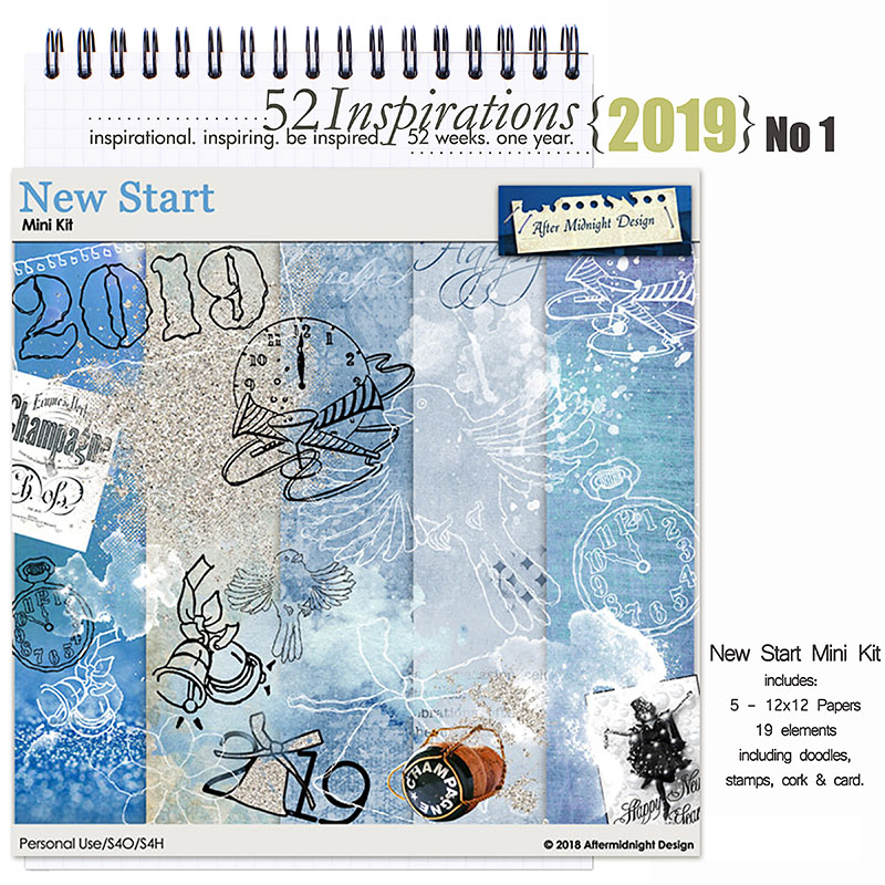 52 Inspirations 2019 -  No 1 New Start by Aftermidnight Design