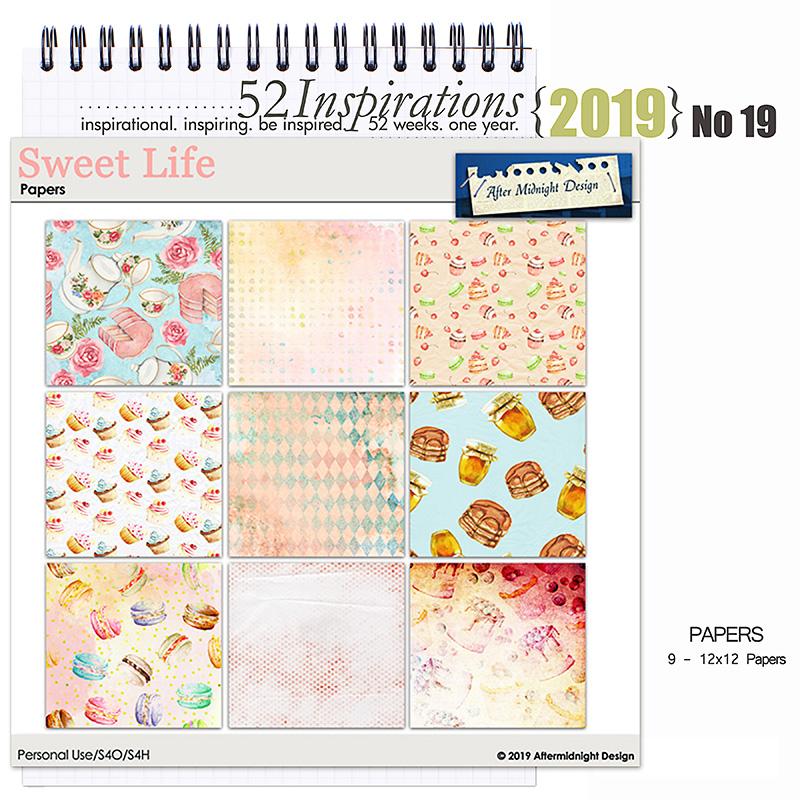 52 Inspirations 2019 -  No 19 Sweet Life Papers by Aftermidnight Design