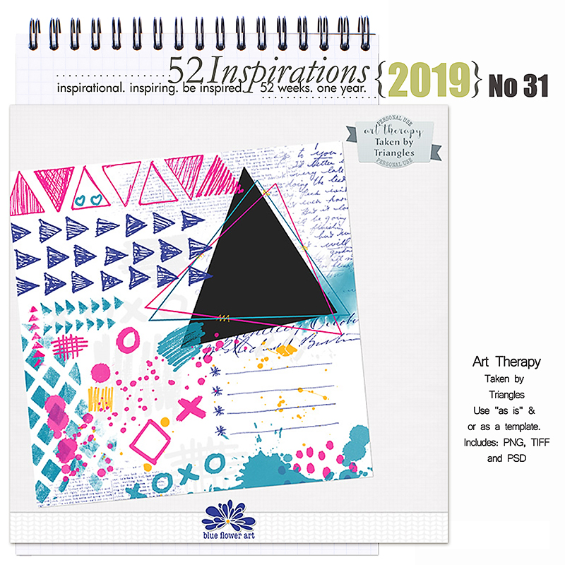 52 Inspirations 2019 No 31 Art Therapy Taken By Triangles by Blue Flower Art