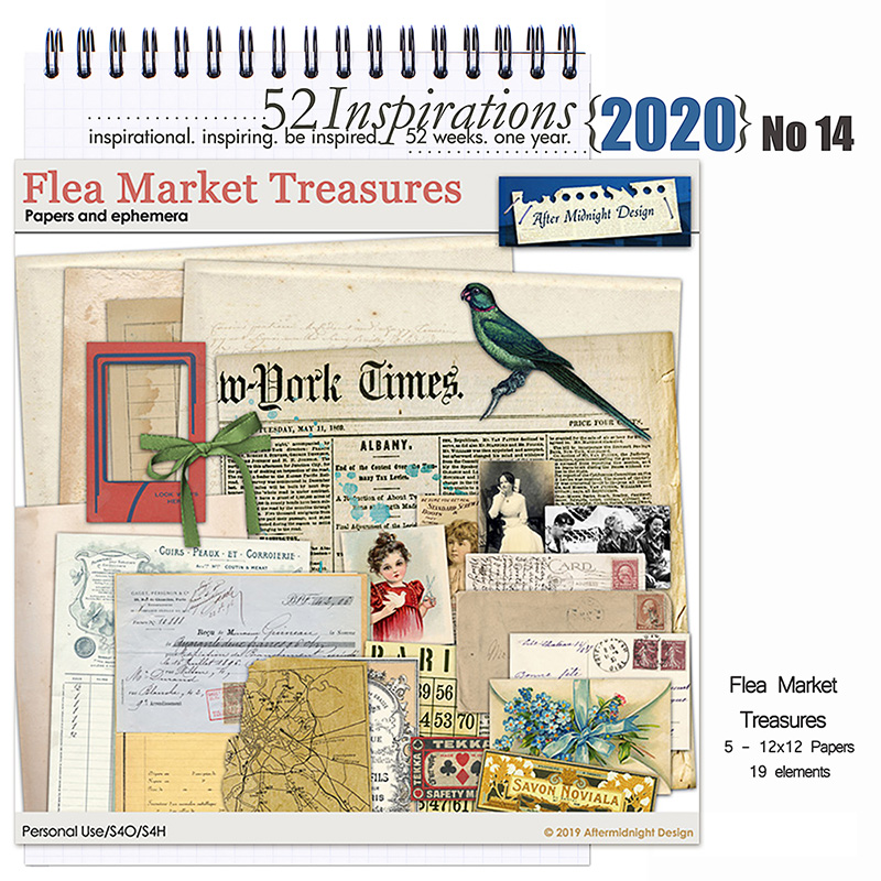 52 Inspirations 2020 No 14 Flea Market Treasures by Aftermidnight Design