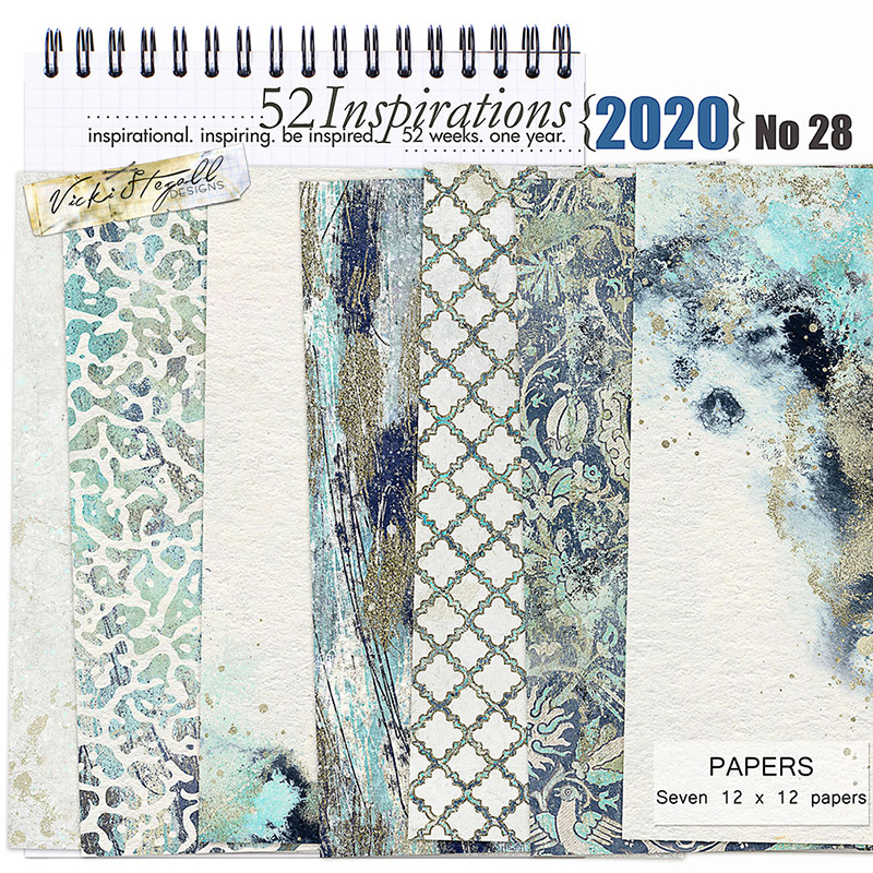 52 Inspirations 2020 No 28 Beach Vibes Papers by Vicki Stegall