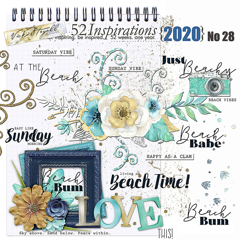 52 Inspirations 2020 No 28 Beach Vibes Elements by Vicki Stegall