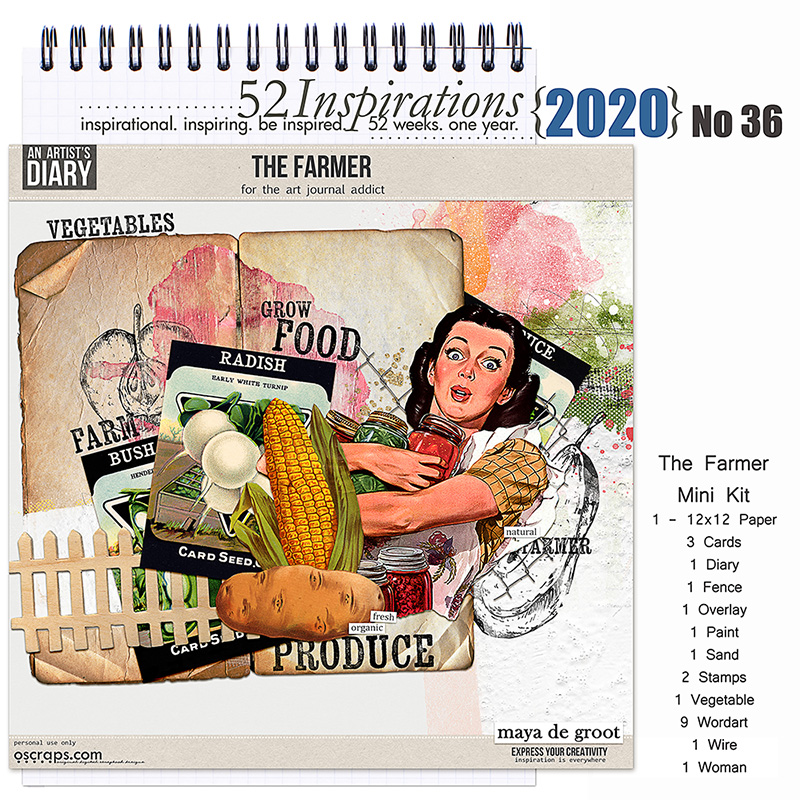 52 Inspirations 2020 No 36 The Farmer Mini Kit by Maya de Groot