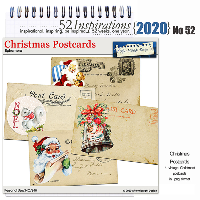 52 Inspirations 2020 No 52 Decorated Postcards by Aftermidnight Design