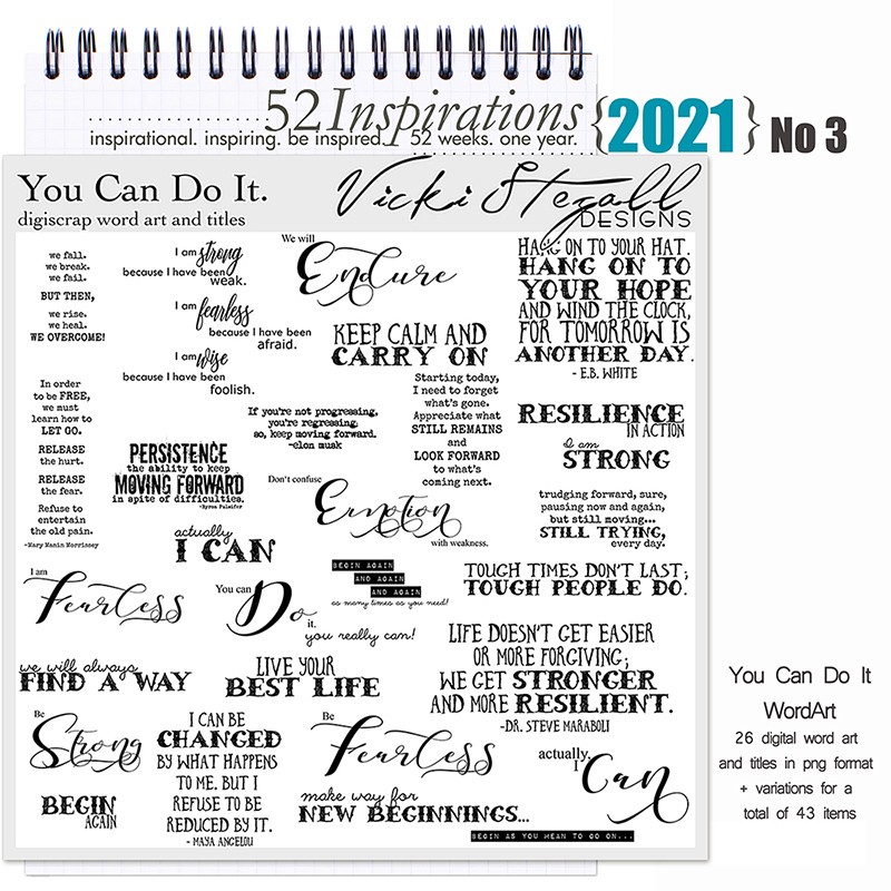 52 Inspirations 2021 No 03 You Can Do It Word Art