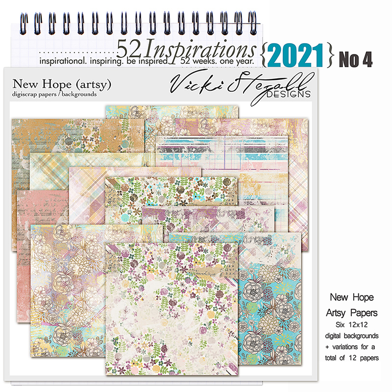 52 Inspirations 2021 No 04 New Hope Artsy Scrapbook Papers