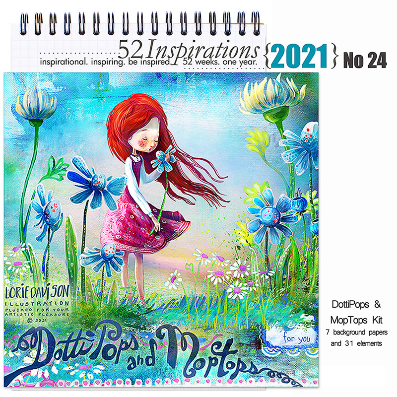 52 Inspirations 2021 No 24 DottiPops and MopTops Mini Kit by Lorie Davison