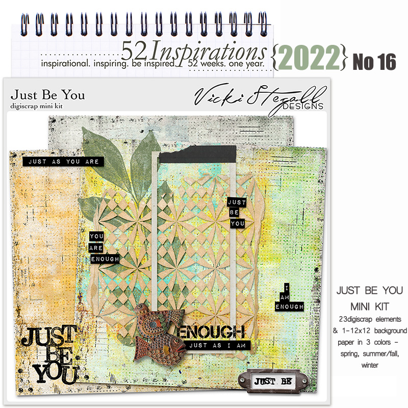 52 Inspirations 2022 No 16 Scrapbook Kit by Vicki Stegall