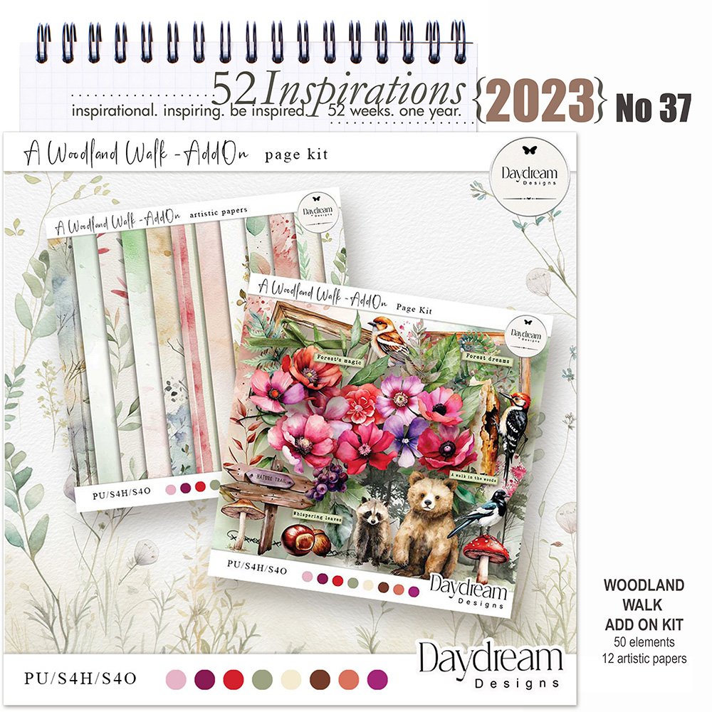 52 Inspirations 2023 no 37 Woodland Walk Addon by Daydream Designs