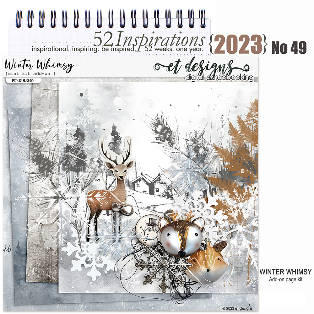 52 Inspirations 2023 no 49 Winter Whimsy MINI Kit by et designs