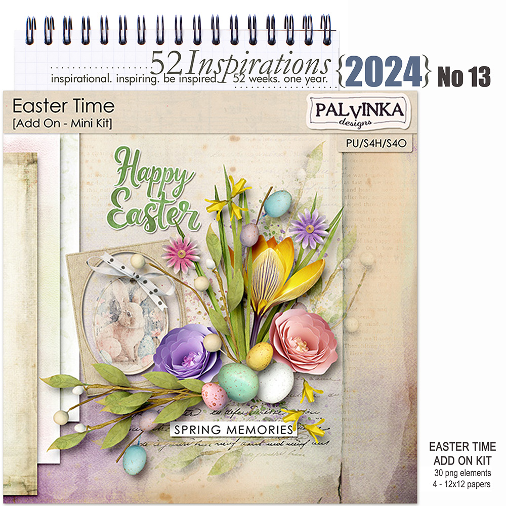 52 Inspirations 2024 No 13 Easter Time Add On by Palvinka