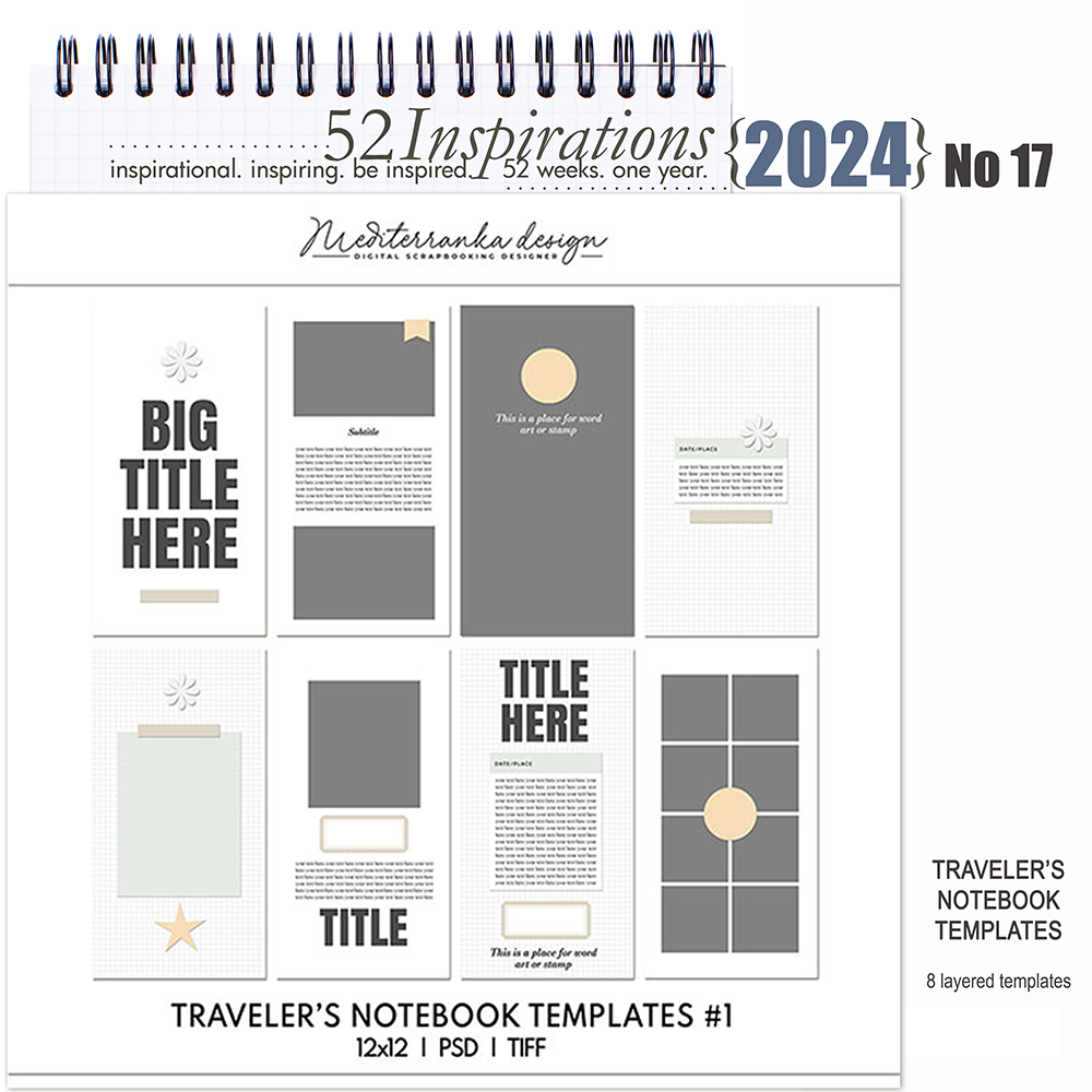 52 Inspirations 2024 no 17 Traveller's Notebook 1 by Mediterranka