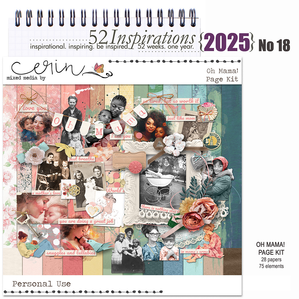 52 Inspirations 2025 No 18 Oh Mama by Mixed Media by Erin