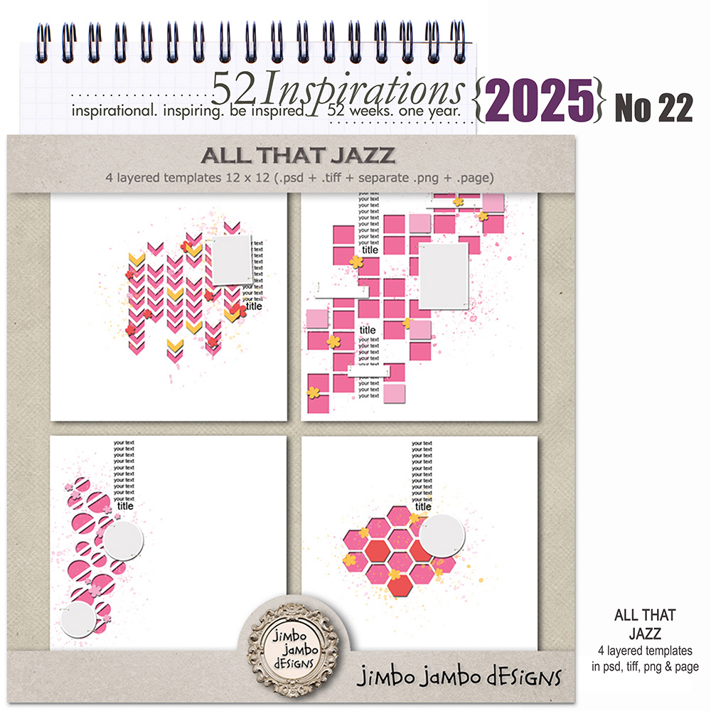 52 Inspirations 2025 No 22 templates by Jimbo Jambo Designs