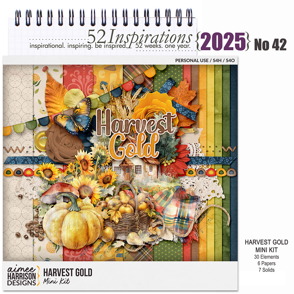 52 Inspirations 2025 no 42 Harvest Gold Mini Kit by Aimee Harrison