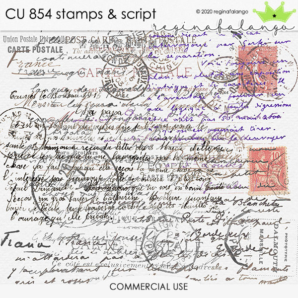 CU 854 STAMPS & SCRIPT