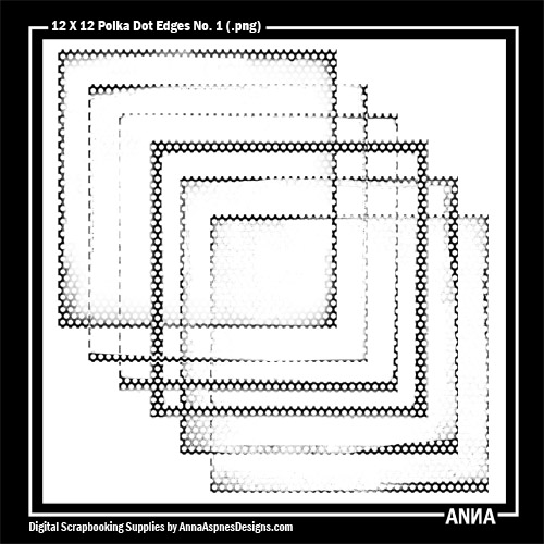 12 X 12 Polka Dot Edges No 1