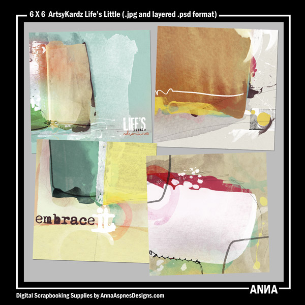 6 X 6 ArtsyKardz Life's Little